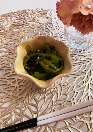 ピーマンと塩昆布の花椒辣醤和え-レシピのメイン写真