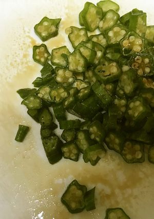 冷凍オクラ（解凍し）スライス醤油づけ-レシピのメイン写真