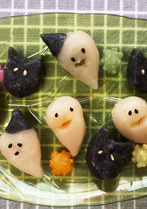 びっくり!ハロウィンおばけ白玉 金平糖入-レシピのメイン写真