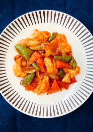 鶏と野菜のケチャップ甘酢炒め-レシピのメイン写真