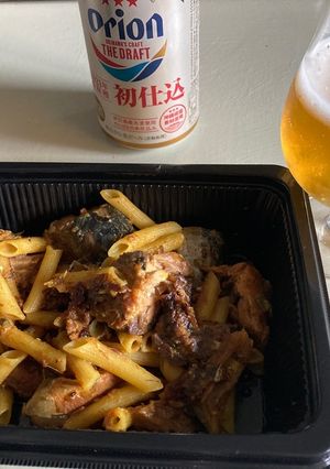 サバ缶カレーパスタ-レシピのメイン写真