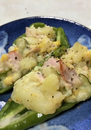 余ったポテサラdeピーマンに乗っけ焼き☆-レシピのメイン写真
