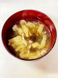 もずく えのき 油揚げの味噌汁^^-レシピのメイン写真
