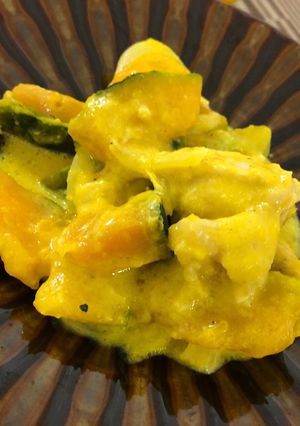 鶏肉とかぼちゃのクリーム煮-レシピのメイン写真
