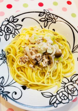 鶏ひき肉の白だしスープパスタ♪-レシピのメイン写真