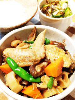 手羽先の旨みが浸みる!根菜の煮物-レシピのメイン写真