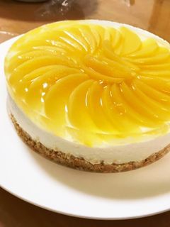 桃とヨーグルトムースケーキ-レシピのメイン写真