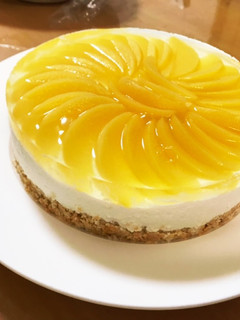 桃とヨーグルトムースケーキ-レシピのメイン写真