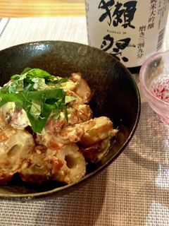 ちくわのおつまみ(クリチの梅マヨ和え)-レシピのメイン写真