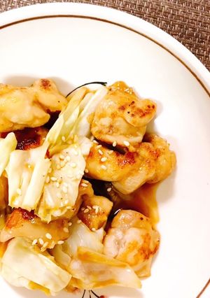回鍋肉風♬｡.キャベツと鶏もも炒め-レシピのメイン写真