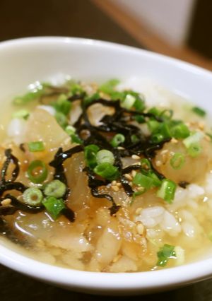 しめは鯛の刺身でお茶漬け-レシピのメイン写真
