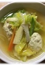 鶏団子とキャベツの中華風スープ-レシピのメイン写真