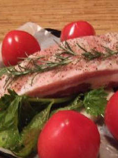 豚ばら肉のオーブン焼きトマト丸ごとソース-レシピのメイン写真