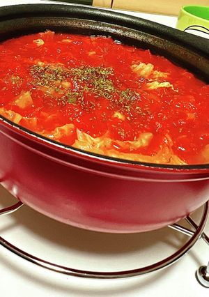トマト缶ミルフィーユ鍋-レシピのメイン写真