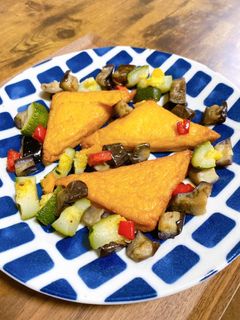 焼くだけ簡単!夏野菜とお魚厚揚げのグリル-レシピのメイン写真