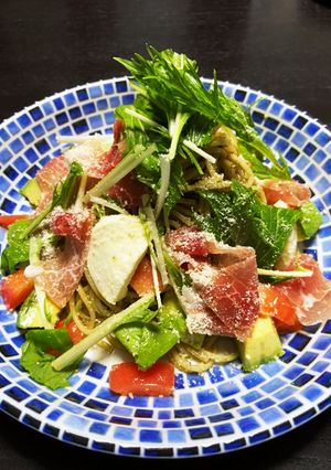 具沢山冷製パスタ☆ジェノベーゼ-レシピのメイン写真