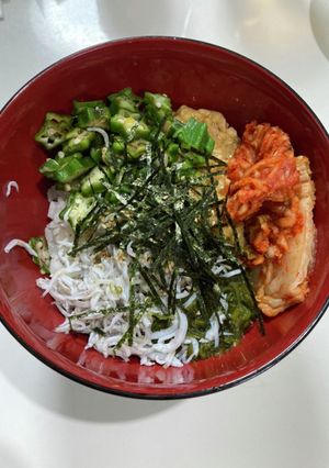 しらすとネバネバ丼ぶり-レシピのメイン写真