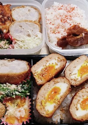 高校生息子＆旦那弁当（10/7）-レシピのメイン写真