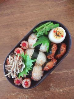 JK☆鮭たわらおにぎり弁当♪-レシピのメイン写真