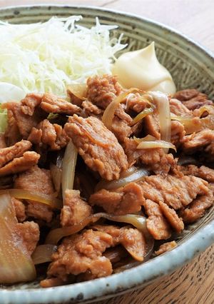 ヘルシーな肉不使用　大豆ミートの生姜焼き-レシピのメイン写真