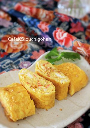 卵焼きバリエ＊カニカマ入り中華風-レシピのメイン写真