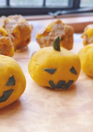 ハロウィン・かぼちゃサラダ集合！-レシピのメイン写真