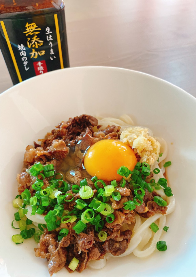 焼肉の生だれで丸亀製麺牛すき釜玉を再現！-レシピのメイン写真