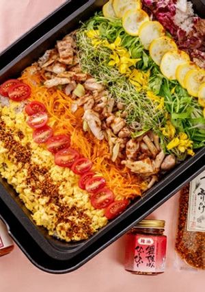ホットプレートビビンバ～麻辣照り焼き～-レシピのメイン写真