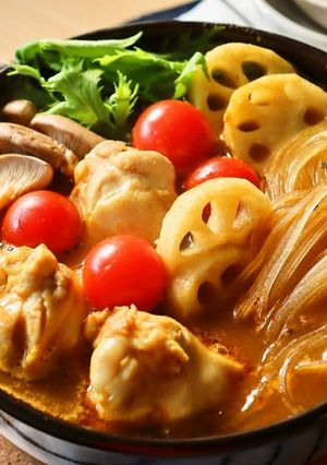 マロニーの手羽元とれんこんのカレー鍋-レシピのメイン写真