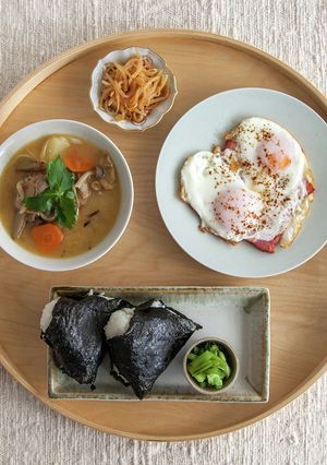 豚汁のおにぎり定食-レシピのメイン写真