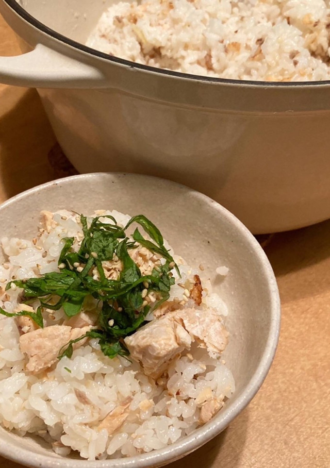 秋鮭と生姜の炊き込みごはん-レシピのメイン写真