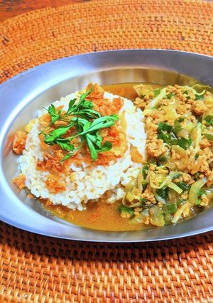 豚バラ肉とニラのスタミナカレーご飯-レシピのメイン写真
