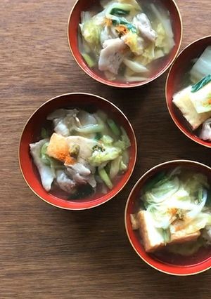 豚バラと白菜の九条ネギあんかけ 柚子風味-レシピのメイン写真
