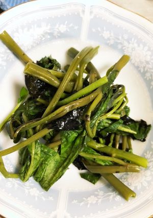 空芯菜の韓国海苔和え-レシピのメイン写真