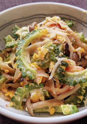 ゴーヤと玉子とカニカマの炒め物-レシピのメイン写真
