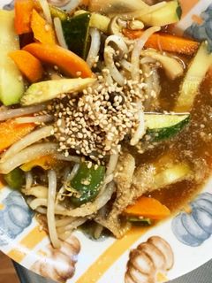 レンジもやしズッキーニ生姜中華風野菜炒め-レシピのメイン写真