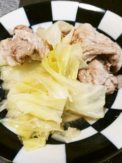 キャベツと豚肉の簡単白だし煮-レシピのメイン写真