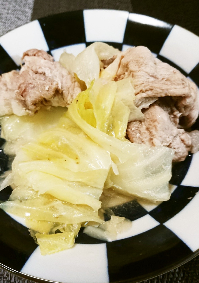 キャベツと豚肉の簡単白だし煮-レシピのメイン写真