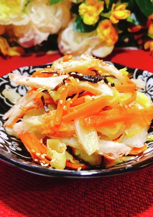 おつまみ副菜～キャベツ塩昆布柚子胡椒和え-レシピのメイン写真