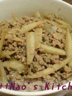 ほっこり☆豚挽肉と牛蒡の炒め煮-レシピのメイン写真