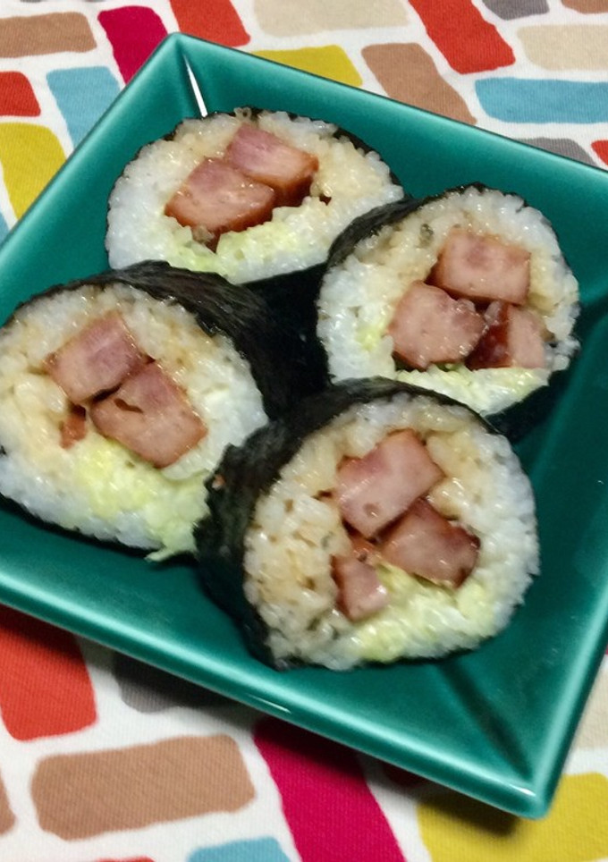 超簡単☆激うま！照焼き風焼き豚のり巻き♫-レシピのメイン写真
