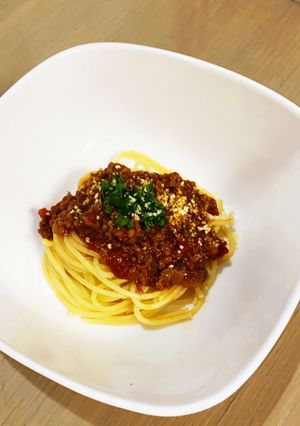 簡単!ミートソーススパゲティ-レシピのメイン写真