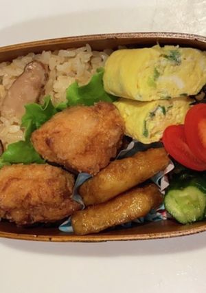 松茸ご飯弁当-レシピのメイン写真