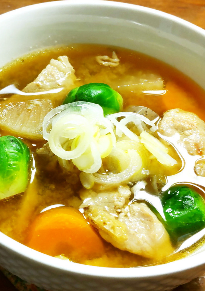 鮒寿司（鮒ずし）の飯（イイ）入り 豚汁-レシピのメイン写真