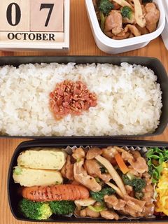 豚こまオイスター炒め弁当 21/10.7-レシピのメイン写真