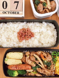 豚こまオイスター炒め弁当 21/10.7-レシピのメイン写真
