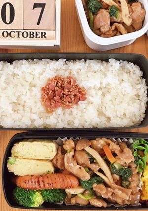 豚こまオイスター炒め弁当 21/10.7-レシピのメイン写真