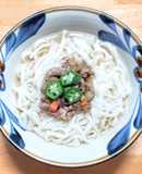 サバそぼろのスピンオフ的うどん
