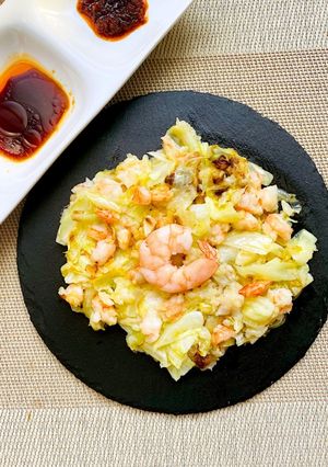 海老とキャベツのしっとり蒸し焼き-レシピのメイン写真