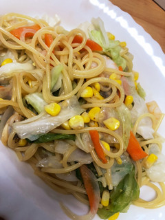 プチっと鍋で簡単塩焼きそば風パスタ-レシピのメイン写真